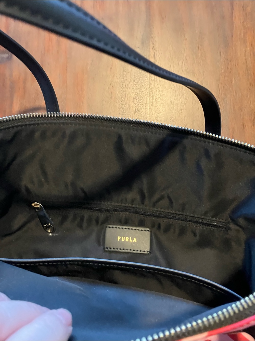 Furla Pink and Light Pink Zebra-Pattern Tote - Picture 4 of 8